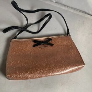 Kate Spade Mavis Street Amy Glitter Crossbody in Rose Gold